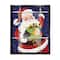 Stupell Industries Vintage Jolly Santa Window Framed Floater Canvas Wall Art